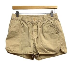 J. Crew Chino‎ Shorts Women S Tan Elastic Waist Dolphin Hem Coastal Summer